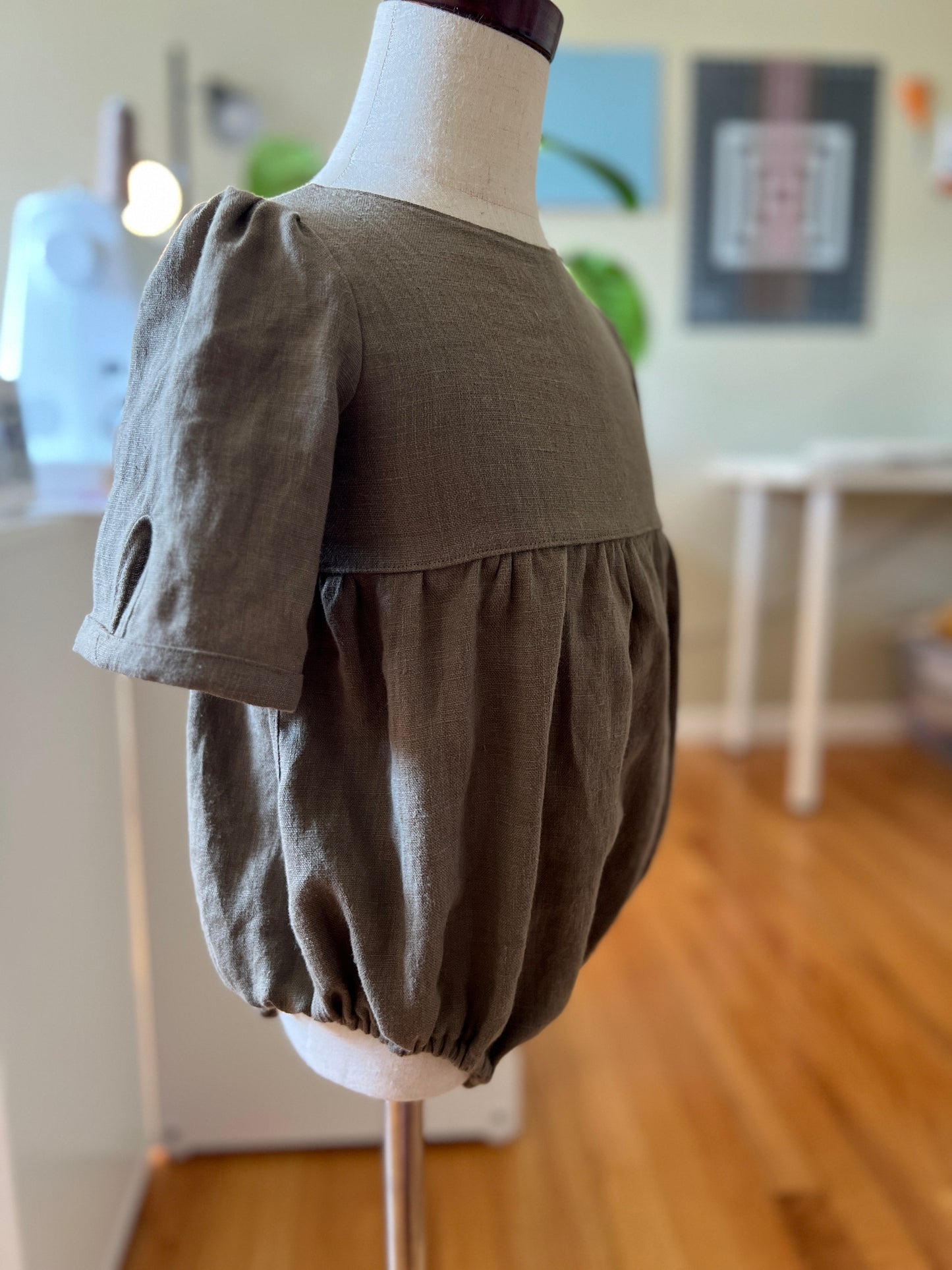 100% Linen Bubble Romper